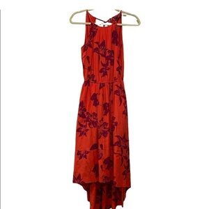NWT Banana Republic Scarlet Floral Silk High Low Dress